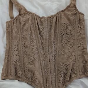 Victoria's Secret Lace Corset in Tan